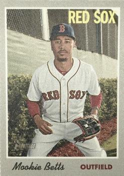 2019 Topps Heritage - 1970 Cloth Stickers #6 Mookie Betts Front