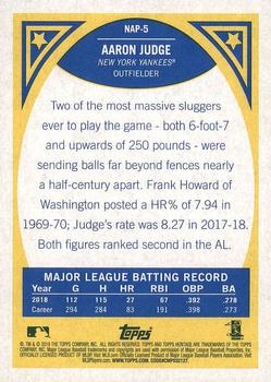 2019 Topps Heritage - New Age Performers #NAP-5 Aaron Judge Back