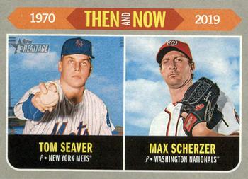 2019 Topps Heritage - Then and Now #TN-14 Tom Seaver / Max Scherzer Front