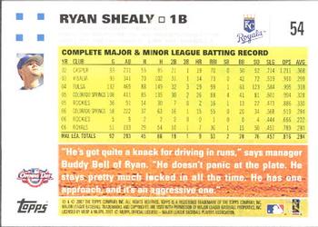 2007 Topps Opening Day #54 Ryan Shealy Back