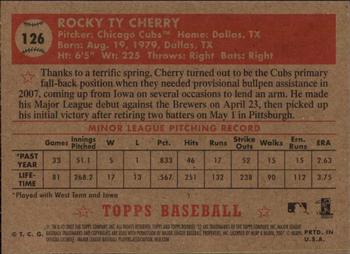 2007 Topps Rookie 1952 Edition #126 Rocky Cherry Back