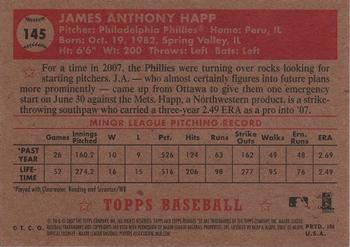 2007 Topps Rookie 1952 Edition #145 J.A. Happ Back