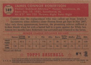 2007 Topps Rookie 1952 Edition #149 Connor Robertson Back