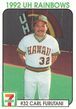 1992 7-Eleven University of Hawaii Rainbows #6 Carl Furutani Front