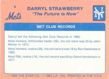 1984 Star Darryl Strawberry - Separated #9 Darryl Strawberry Back