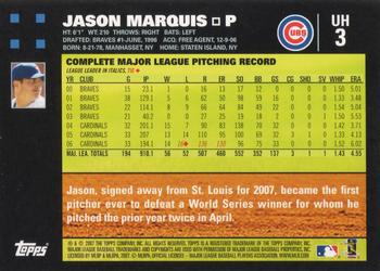 2007 Topps Updates & Highlights #UH3 Jason Marquis Back