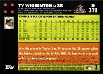 2007 Topps Updates & Highlights #UH319 Ty Wigginton Back