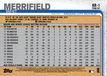 2019 Topps Kansas City Royals #KR-1 Whit Merrifield Back