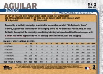 2019 Topps Milwaukee Brewers #MB-3 Jesus Aguilar Back