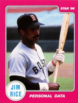 1986 Star Jim Rice - Sticker - Separated #11 Jim Rice Front