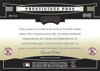 2005 Playoff Prestige - Prestigious Pros Red #PP-54 David Ortiz Back