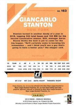 2019 Donruss - Independence Day #163 Giancarlo Stanton Back