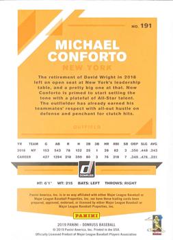 2019 Donruss - 42 Tribute #191 Michael Conforto Back