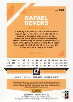 2019 Donruss - Career Stat Line #128 Rafael Devers Back