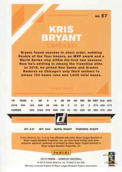 2019 Donruss - Season Stat Line #57 Kris Bryant Back