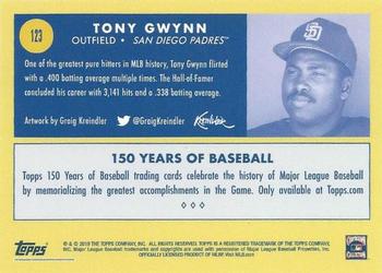 2019 Topps 150 Years of Baseball #123 Tony Gwynn Back