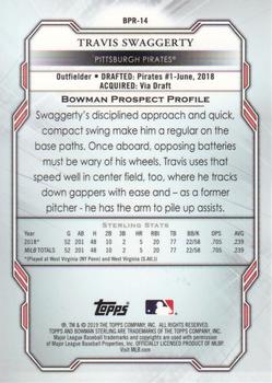 2019 Bowman Sterling #BPR-14 Travis Swaggerty Back