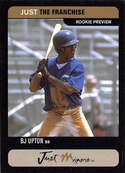2002 Just Prospects - Just the Franchise Rookie Preview Prototypes Black #JTF.BLACK BJ Upton Front