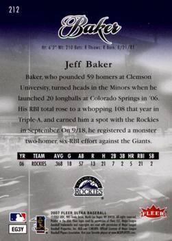 2007 Ultra #212 Jeff Baker Back