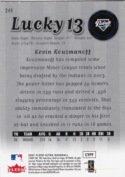 2007 Ultra #249 Kevin Kouzmanoff Back