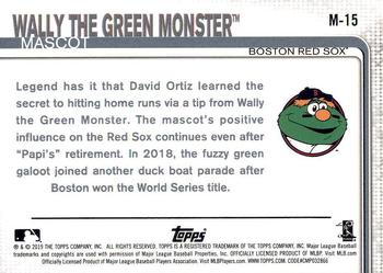 2019 Topps Opening Day - Mascots #M-15 Wally the Green Monster Back