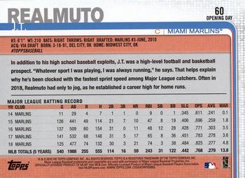2019 Topps Opening Day - Opening Day Edition #60 J.T. Realmuto Back