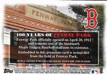 2012 Topps - Factory Set Bonus: Fenway Relic #NNO 100 Years of Fenway Back
