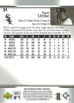 2007 Upper Deck #84 Juan Uribe Back