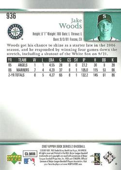 2007 Upper Deck #936 Jake Woods Back