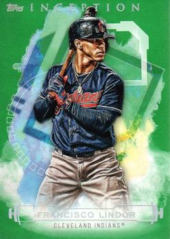2019 Topps Inception - Green #17 Francisco Lindor Front