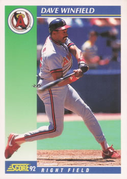 1992 Score #32 Dave Winfield Front