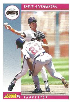 1992 Score #167 Dave Anderson Front