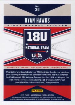 2019 Panini USA Baseball Stars & Stripes - Longevity Base Ruby #35 Ryan Hawks Back