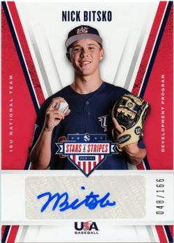 2019 Panini USA Baseball Stars & Stripes - 16U National Team Signatures #16U-NB Nick Bitsko Front