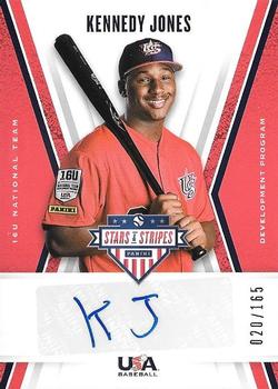 2019 Panini USA Baseball Stars & Stripes - 16U National Team Signatures #16U-KJ Kennedy Jones Front