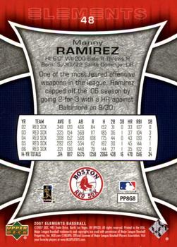 2007 Upper Deck Elements #48 Manny Ramirez Back