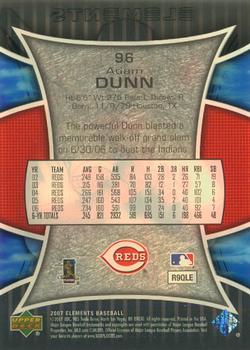 2007 Upper Deck Elements #96 Adam Dunn Back