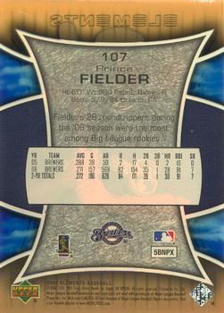 2007 Upper Deck Elements #107 Prince Fielder Back