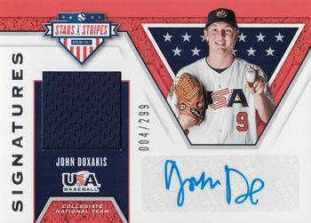 2019 Panini USA Baseball Stars & Stripes - Stars and Stripes Signatures #S-JD John Doxakis Front