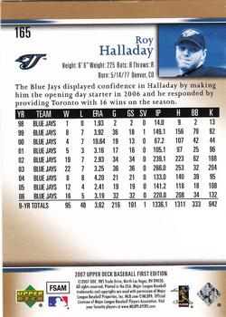 2007 Upper Deck First Edition #165 Roy Halladay Back