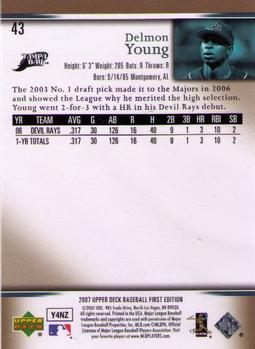 2007 Upper Deck First Edition #43 Delmon Young Back
