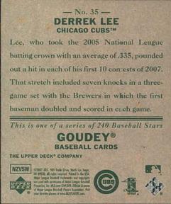 2007 Upper Deck Goudey #35 Derrek Lee Back