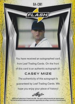 2018 Leaf Flash - Silver #BA-CM1 Casey Mize Back