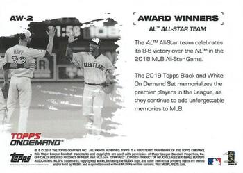 2019 Topps On-Demand Black and White - 2018 Champions and Awards #AW-2 American League Back