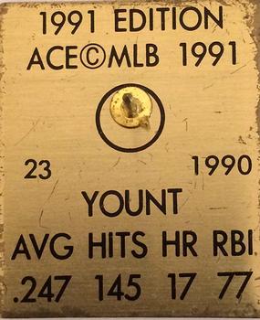 1991 Ace MVP Pins #NNO Robin Yount Back