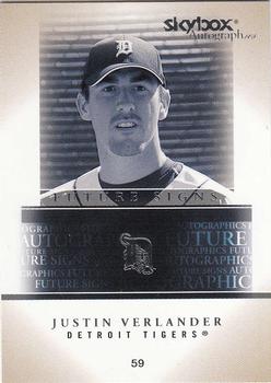 2005 SkyBox Autographics - Future Signs #16FS Justin Verlander Front