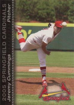 2005 MultiAd Springfield Cardinals SGA #9 Jeremy Cummings Front