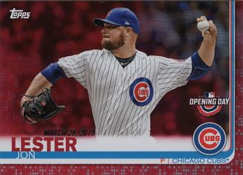 2019 Topps Opening Day - Red #20 Jon Lester Front