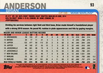 2019 Topps Utz #93 Brian Anderson Back