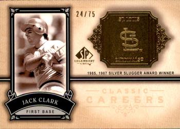 2005 SP Legendary Cuts - Classic Careers Gold #CC-JC Jack Clark Front
